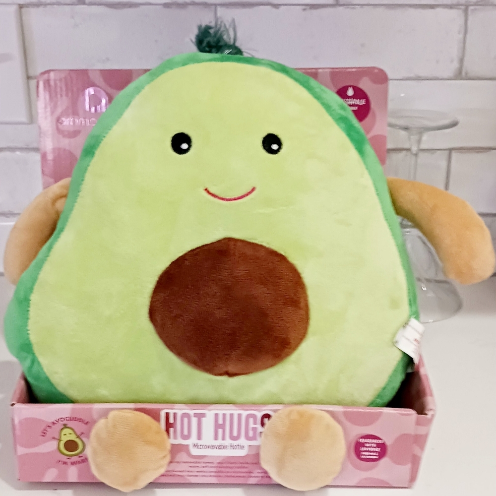 Adorable Green and Brown Plush Avocado Warmie